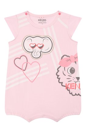 Детское хлопковый комбинезон KENZO розового цвета по цене 6000 руб., арт. KQ33003 | Фото 1 Детское хлопковый комбинезон KENZO розового цвета, арт. KQ33003 | Фото 1