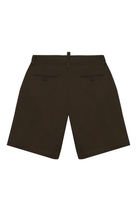 Детские хлопковые шорты DSQUARED2 хаки цвета по цене 12400 руб., арт. DQ03X1-D00XC | Фото 2 Детские хлопковые шорты DSQUARED2 хаки цвета, арт. DQ03X1-D00XC | Фото 2