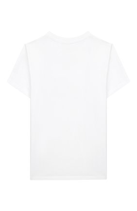 Детская хлопковая футболка BALMAIN белого цвета, арт. 6M8741/MX030/12-16 | Фото 2 (Материал внешний: Хлопок; Рукава: Короткие; Девочки Кросс-КТ: футболка-одежда; Региональные ограничения белый список (Axapta Mercury): RU; Ростовка одежда: 12 лет | 152 см)