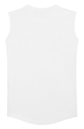 Детская хлопковая майка BALMAIN белого цвета по цене 12350 руб., арт. 6M8042/MX030/4-10 | Фото 2 Детская хлопковая майка BALMAIN белого цвета, арт. 6M8042/MX030/4-10 | Фото 2