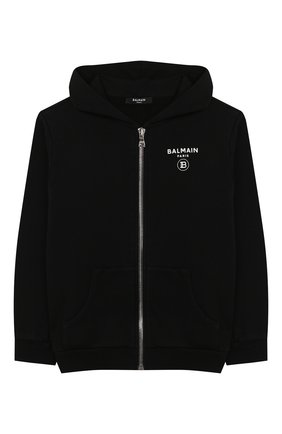 Детский хлопковая толстовка BALMAIN черного цвета по цене 32950 руб., арт. 6M4570/MX120/12-16 | Фото 1 Детский хлопковая толстовка BALMAIN черного цвета, арт. 6M4570/MX120/12-16 | Фото 1