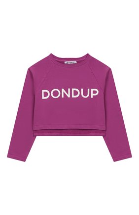 Детский укороченный свитшот DONDUP фиолетового цвета по цене 7730 руб., арт. YF052/FY0010/047 | Фото 1 Детский укороченный свитшот DONDUP фиолетового цвета, арт. YF052/FY0010/047 | Фото 1