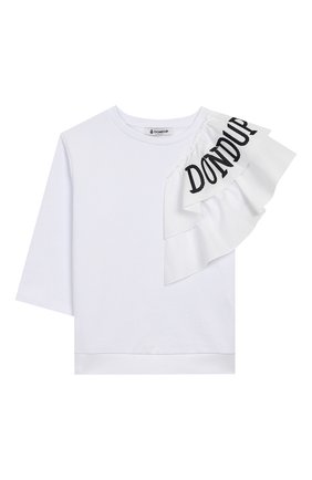 Детский хлопковый свитшот DONDUP белого цвета по цене 7910 руб., арт. YF055/FY0011/ZA24 | Фото 1 Детский хлопковый свитшот DONDUP белого цвета, арт. YF055/FY0011/ZA24 | Фото 1