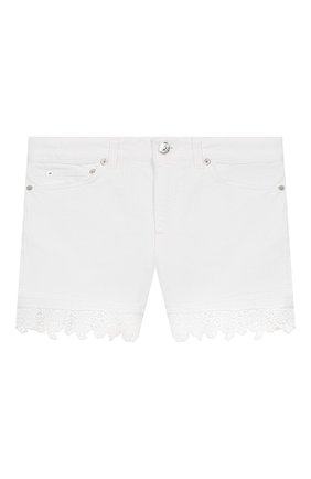 Детские джинсовые шорты DONDUP белого цвета по цене 9715 руб., арт. YP319/BSE027/PTDW | Фото 1 Детские джинсовые шорты DONDUP белого цвета, арт. YP319/BSE027/PTDW | Фото 1