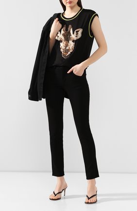 Женская хлопковая футболка DOLCE & GABBANA черного цвета по цене 87000 руб., арт. F8L34Z/G7WNU | Фото 2 Женская хлопковая футболка DOLCE & GABBANA черного цвета, арт. F8L34Z/G7WNU | Фото 2