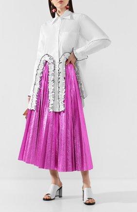 Женская юбка-миди CHRISTOPHER KANE фуксия цвета по цене 82250 руб., арт. RE20 SK1251 LAMINATED NYL0N | Фото 2 Женская юбка-миди CHRISTOPHER KANE фуксия цвета, арт. RE20 SK1251 LAMINATED NYL0N | Фото 2