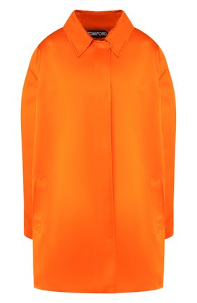 Женское шелковое пальто TOM FORD оранжевого цвета по цене 288500 руб., арт. CS1101-FAX671 | Фото 1 Женское шелковое пальто TOM FORD оранжевого цвета, арт. CS1101-FAX671 | Фото 1