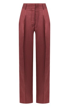 Женские брюки CASASOLA бордового цвета по цене 59950 руб., арт. TRS-D-J0BIM/W00L-SILK-LINEN | Фото 1 Женские брюки CASASOLA бордового цвета, арт. TRS-D-J0BIM/W00L-SILK-LINEN | Фото 1