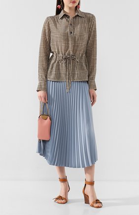 Женская шелковая блузка MARNI зеленого цвета по цене 74150 руб., арт. CAMA0282A1/TSF32 | Фото 2 Женская шелковая блузка MARNI зеленого цвета, арт. CAMA0282A1/TSF32 | Фото 2