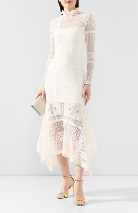 Женское платье-миди ALEXANDER MCQUEEN бежевого цвета по цене 218500 руб., арт. 623554/Q1A0W | Фото 2 Женское платье-миди ALEXANDER MCQUEEN бежевого цвета, арт. 623554/Q1A0W | Фото 2