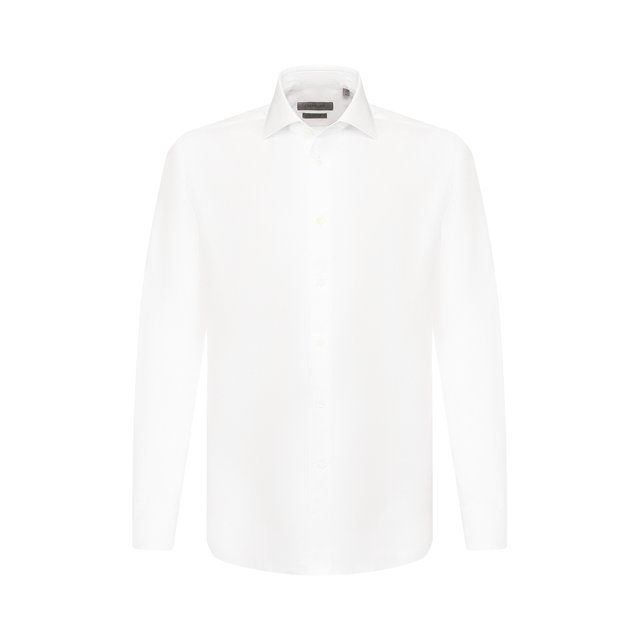 Хлопковая сорочка Corneliani белого цвета