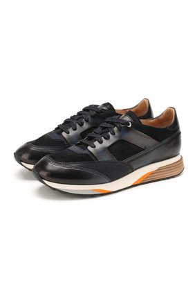 Мужские комбинированные кроссовки SANTONI темно-синего цвета по цене 44550 руб., арт. MBEN21284BGALGRDU60 | Фото 1 Мужские комбинированные кроссовки SANTONI темно-синего цвета, арт. MBEN21284BGALGRDU60 | Фото 1