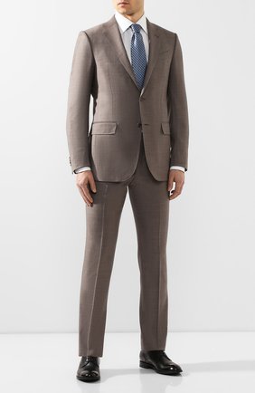 Мужской шерстяной костюм ERMENEGILDO ZEGNA темно-бежевого цвета по цене 194500 руб., арт. 722037/221225 | Фото 1 Мужской шерстяной костюм ERMENEGILDO ZEGNA темно-бежевого цвета, арт. 722037/221225 | Фото 1