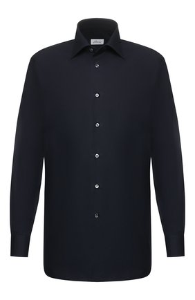 Мужская хлопковая сорочка BRIONI темно-синего цвета по цене 42150 руб., арт. RCLU4H/PZ016 | Фото 1 Мужская хлопковая сорочка BRIONI темно-синего цвета, арт. RCLU4H/PZ016 | Фото 1