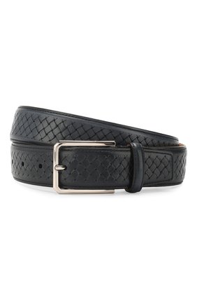 Мужской кожаный ремень SANTONI темно-синего цвета по цене 18750 руб., арт. CM35NC003B91EGSIU48 | Фото 1 Мужской кожаный ремень SANTONI темно-синего цвета, арт. CM35NC003B91EGSIU48 | Фото 1