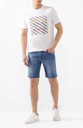 Мужская хлопковая футболка PAUL&SHARK белого цвета по цене 13200 руб., арт. E20P1083 | Фото 2 Мужская хлопковая футболка PAUL&SHARK белого цвета, арт. E20P1083 | Фото 2