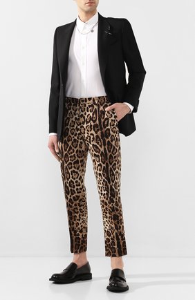 Мужской хлопковые брюки DOLCE & GABBANA коричневого цвета по цене 61500 руб., арт. GY6FET/FSFAG | Фото 2 Мужской хлопковые брюки DOLCE & GABBANA коричневого цвета, арт. GY6FET/FSFAG | Фото 2