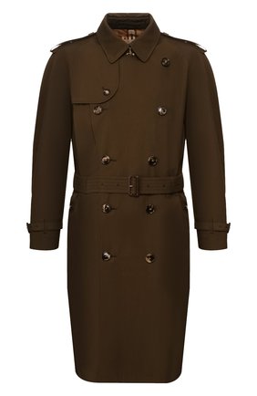 Мужской хлопковый тренч BURBERRY хаки цвета по цене 148000 руб., арт. 4073480 | Фото 1 Мужской хлопковый тренч BURBERRY хаки цвета, арт. 4073480 | Фото 1