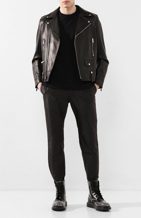 Мужские кожаные ботинки ALEXANDER MCQUEEN черного цвета по цене 59950 руб., арт. 610808/WHX59 | Фото 2 Мужские кожаные ботинки ALEXANDER MCQUEEN черного цвета, арт. 610808/WHX59 | Фото 2