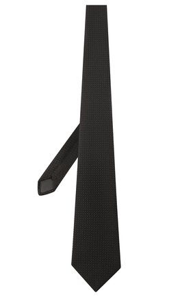Мужской шелковый галстук LANVIN черного цвета по цене 9440 руб., арт. 1208/TIE | Фото 2 Мужской шелковый галстук LANVIN черного цвета, арт. 1208/TIE | Фото 2