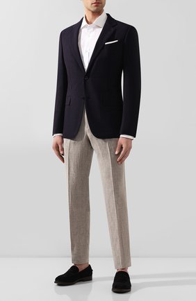 Мужской пиджак из смеси шерсти и шелка ERMENEGILDO ZEGNA темно-фиолетового цвета по цене 199500 руб., арт. 739507/10ZJ20 | Фото 2 Мужской пиджак из смеси шерсти и шелка ERMENEGILDO ZEGNA темно-фиолетового цвета, арт. 739507/10ZJ20 | Фото 2 (Длина (для топов): Стандартные; Материал внешний: Шерсть; Рукава: Длинные; Материал подклада: Купро; 1-2-бортные: Однобортные; Пиджаки М: Приталенный; Стили: Классический; Случай: Коктейльный)