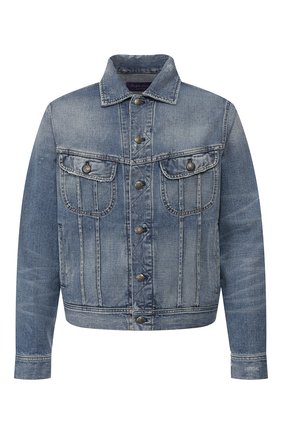 Мужская джинсовая куртка RALPH LAUREN синего цвета по цене 79950 руб., арт. 790787189 | Фото 1 Мужская джинсовая куртка RALPH LAUREN синего цвета, арт. 790787189 | Фото 1