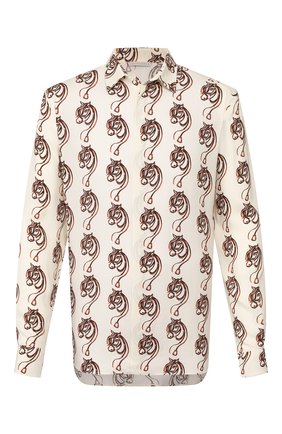 Мужская рубашка из вискозы TRIPLE RRR кремвого цвета по цене 31550 руб., арт. SS20 S013 0032 | Фото 1 Мужская рубашка из вискозы TRIPLE RRR кремвого цвета, арт. SS20 S013 0032 | Фото 1