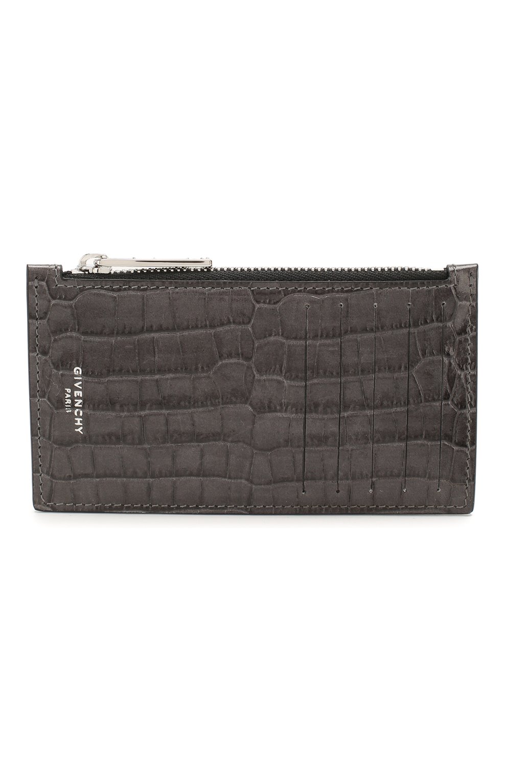 Мужской кожаный футляр для кредитных карт GIVENCHY темно-серого цвета, арт. BK6001K0VY | Фото 1