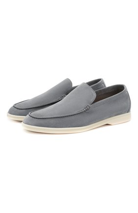 Мужские замшевые лоферы summer walk LORO PIANA светло-серого цвета по цене 58550 руб., арт. FAE8124 | Фото 1 Мужские замшевые лоферы summer walk LORO PIANA светло-серого цвета, арт. FAE8124 | Фото 1