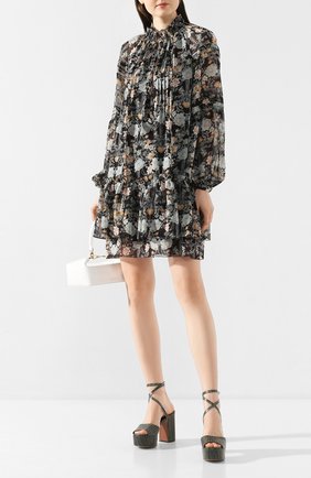 Женское мини-платье POUSTOVIT черного цвета по цене 22790 руб., арт. ss20P-1205-30 | Фото 2 Женское мини-платье POUSTOVIT черного цвета, арт. ss20P-1205-30 | Фото 2