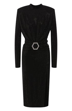Женское платье PHILIPP PLEIN черного цвета по цене 249150 руб., арт. S20C WRG1430 PTE003N | Фото 1 Женское платье PHILIPP PLEIN черного цвета, арт. S20C WRG1430 PTE003N | Фото 1