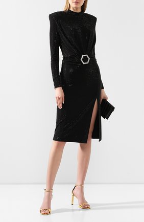 Женское платье PHILIPP PLEIN черного цвета по цене 249150 руб., арт. S20C WRG1430 PTE003N | Фото 2 Женское платье PHILIPP PLEIN черного цвета, арт. S20C WRG1430 PTE003N | Фото 2