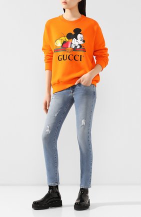 Хлопковый свитшот Disney x Gucci | Фото №2 Хлопковый свитшот Disney x Gucci | Фото №2