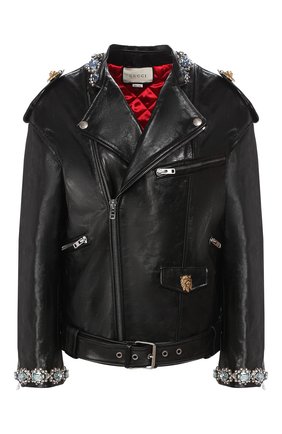 Женская кожаная куртка GUCCI черного цвета по цене 565000 руб., арт. 609382/XNAI3 | Фото 1 Женская кожаная куртка GUCCI черного цвета, арт. 609382/XNAI3 | Фото 1