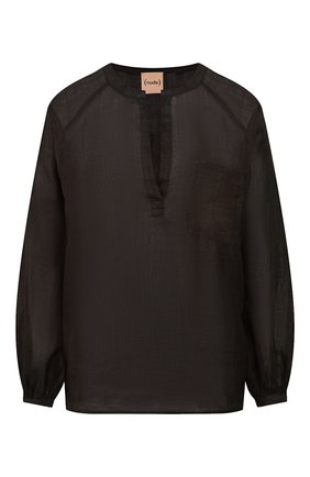 Женская льняная блузка NUDE черного цвета по цене 21450 руб., арт. 1103750A/SHIRT | Фото 1 Женская льняная блузка NUDE черного цвета, арт. 1103750A/SHIRT | Фото 1