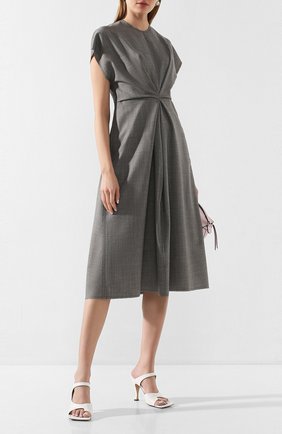 Женское шерстяное платье LOEWE серого цвета по цене 86450 руб., арт. S2106650FA | Фото 2 Женское шерстяное платье LOEWE серого цвета, арт. S2106650FA | Фото 2