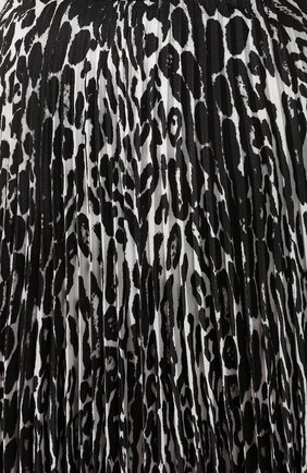 Женская юбка BURBERRY леопардового цвета, арт. 8025228 | Фото 5 (Материал внешний: Синтетический материал; Женское Кросс-КТ: Юбка-одежда; Длина Ж (юбки, платья, шорты): До колена; Материал подклада: Шелк; Статус проверки: Проверена категория)