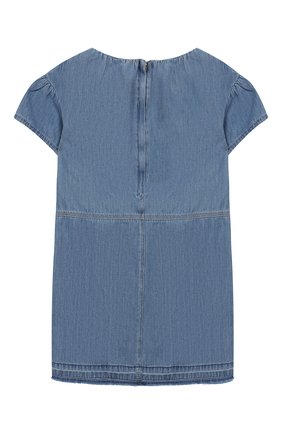 Детское хлопковое платье MARC JACOBS (THE) голубого цвета по цене 10750 руб., арт. W12321 | Фото 2 Детское хлопковое платье MARC JACOBS (THE) голубого цвета, арт. W12321 | Фото 2 (Материал внешний: Хлопок; Принт: Без принта; Случай: Повседневный; Рукава: Короткие; Ростовка одежда: 9 лет | 134 см, 3 года | 98 см, 4 года | 104 см, 5 лет | 110 см, 6 лет | 116 см, 7 лет | 122 см)