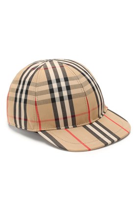 Детская хлопковая бейсболка BURBERRY бежевого цвета по цене 17000 руб., арт. 8015737 | Фото 1 Детская хлопковая бейсболка BURBERRY бежевого цвета, арт. 8015737 | Фото 1 (Материал: Текстиль, Хлопок)