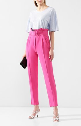Женские брюки с поясом EMPORIO ARMANI розового цвета по цене 59200 руб., арт. 5NP17T/52013 | Фото 2 Женские брюки с поясом EMPORIO ARMANI розового цвета, арт. 5NP17T/52013 | Фото 2 (Материал внешний: Синтетический материал, Вискоза; Длина (брюки, джинсы): Стандартные; Силуэт Ж (брюки и джинсы): Прямые; Женское Кросс-КТ: Брюки-одежда; Статус проверки: Проверена категория)