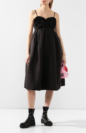 Женское платье 4 moncler simone rocha MONCLER GENIUS черного цвета по цене 163300 руб., арт. F1-09W-2G500-20-54155 | Фото 2 Женское платье 4 moncler simone rocha MONCLER GENIUS черного цвета, арт. F1-09W-2G500-20-54155 | Фото 2