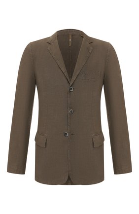 Мужской льняной пиджак 120% LINO хаки цвета по цене 39950 руб., арт. R0M8469/0253/000 | Фото 1 Мужской льняной пиджак 120% LINO хаки цвета, арт. R0M8469/0253/000 | Фото 1
