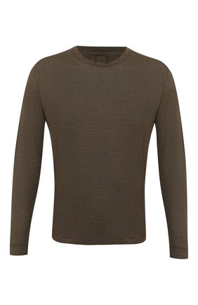Мужской льняной джемпер 120% LINO хаки цвета по цене 14800 руб., арт. R0M70F4/E908/S00 | Фото 1 Мужской льняной джемпер 120% LINO хаки цвета, арт. R0M70F4/E908/S00 | Фото 1
