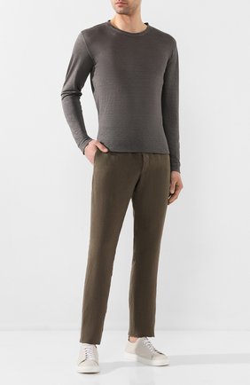 Мужской льняные брюки 120% LINO хаки цвета по цене 17700 руб., арт. R0M299M/0253/000 | Фото 2 Мужской льняные брюки 120% LINO хаки цвета, арт. R0M299M/0253/000 | Фото 2
