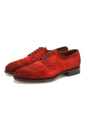 Мужской замшевые дерби SANTONI красного цвета по цене 63850 руб., арт. MCC015761PC4NRVLA45 | Фото 1 Мужской замшевые дерби SANTONI красного цвета, арт. MCC015761PC4NRVLA45 | Фото 1