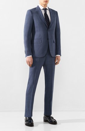 Мужские кожаные лоферы SANTONI темно-синего цвета по цене 76900 руб., арт. MCCG17082MC3HVVDU32 | Фото 2 Мужские кожаные лоферы SANTONI темно-синего цвета, арт. MCCG17082MC3HVVDU32 | Фото 2