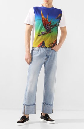 Мужские комбинированные слипоны GUCCI черного цвета по цене 37300 руб., арт. 602849/GZ010 | Фото 2 Мужские комбинированные слипоны GUCCI черного цвета, арт. 602849/GZ010 | Фото 2