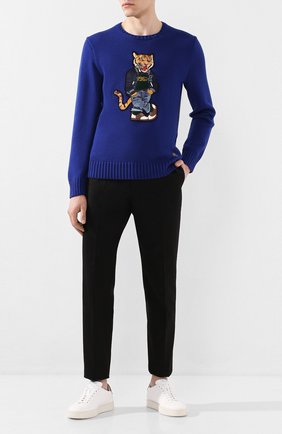 Мужской хлопковый свитер POLO RALPH LAUREN синего цвета по цене 21100 руб., арт. 710786687 | Фото 2 Мужской хлопковый свитер POLO RALPH LAUREN синего цвета, арт. 710786687 | Фото 2