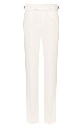 Мужские хлопковые брюки RALPH LAUREN белого цвета, арт. 798794581 | Фото 1 (Материал внешний: Хлопок; Длина (брюки, джинсы): Стандартные; Случай: Повседневный)