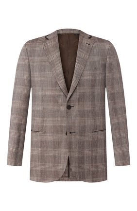 Мужской пиджак из смеси шерсти и шелка BRIONI коричневого цвета по цене 415000 руб., арт. RGKN0L/P9A67/D0R0TE0 | Фото 1 Мужской пиджак из смеси шерсти и шелка BRIONI коричневого цвета, арт. RGKN0L/P9A67/D0R0TE0 | Фото 1